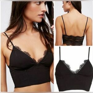 Free People Belle Longline Brami Bra Lace Size S